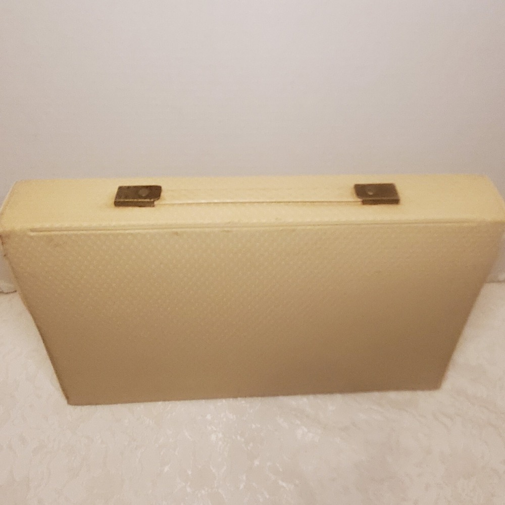 VINTAGE Illuminated Make Up Mirror In Carrying Case Electric Portable 2 Sided